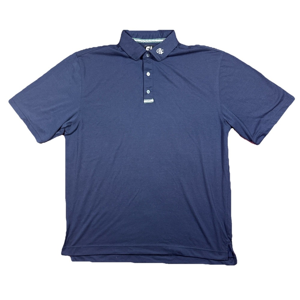 FootJoy Polo Shirt Mens XL Navy Blue Performance Golf Stretch Short Sleeve FJ